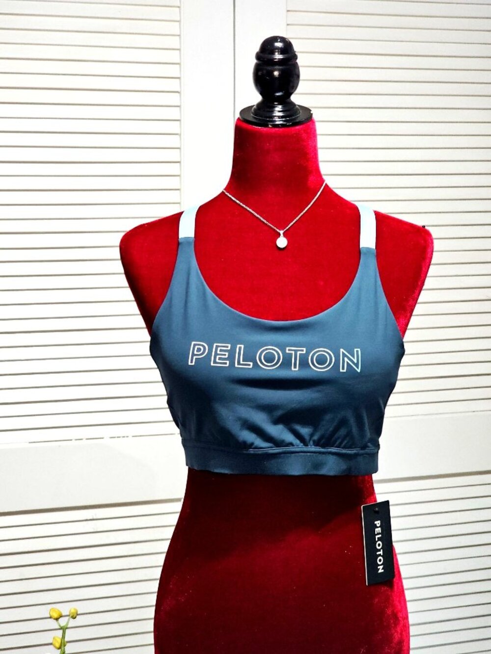 NWT Peloton Women's Navy Blue Colorblock Mesh Back Bra Large 203